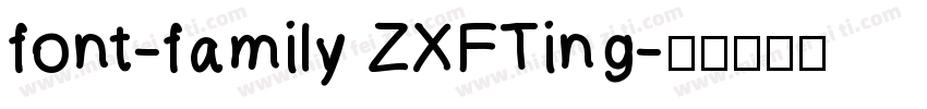 font-family ZXFTing字体转换